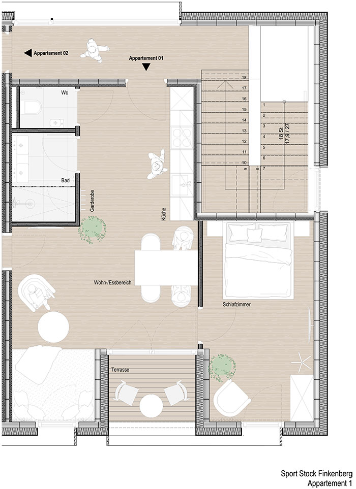 50m² für 2-4 Personen