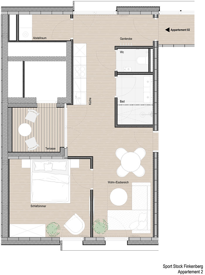 50m² für 2-4 Personen